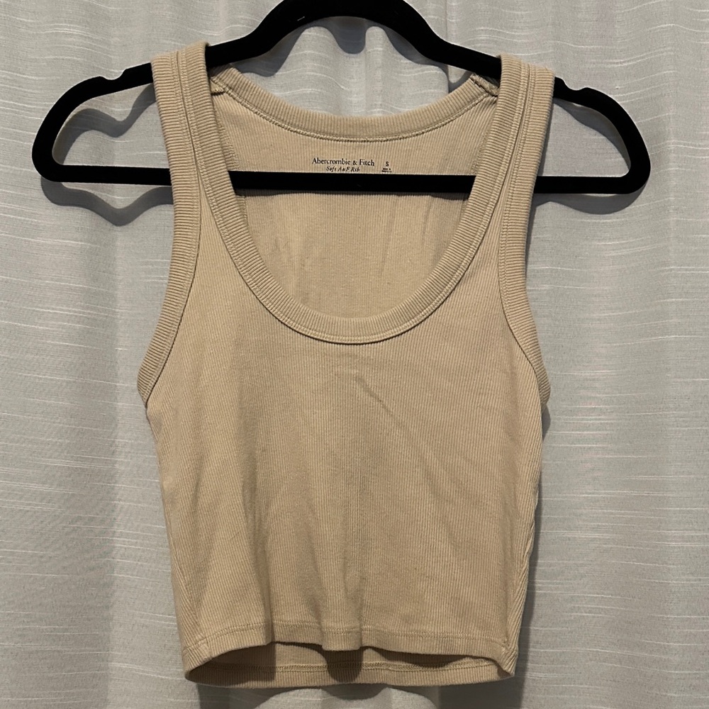 Abercrombie & Fitch Beige Crop Top